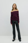 Y bootcut pu trousers