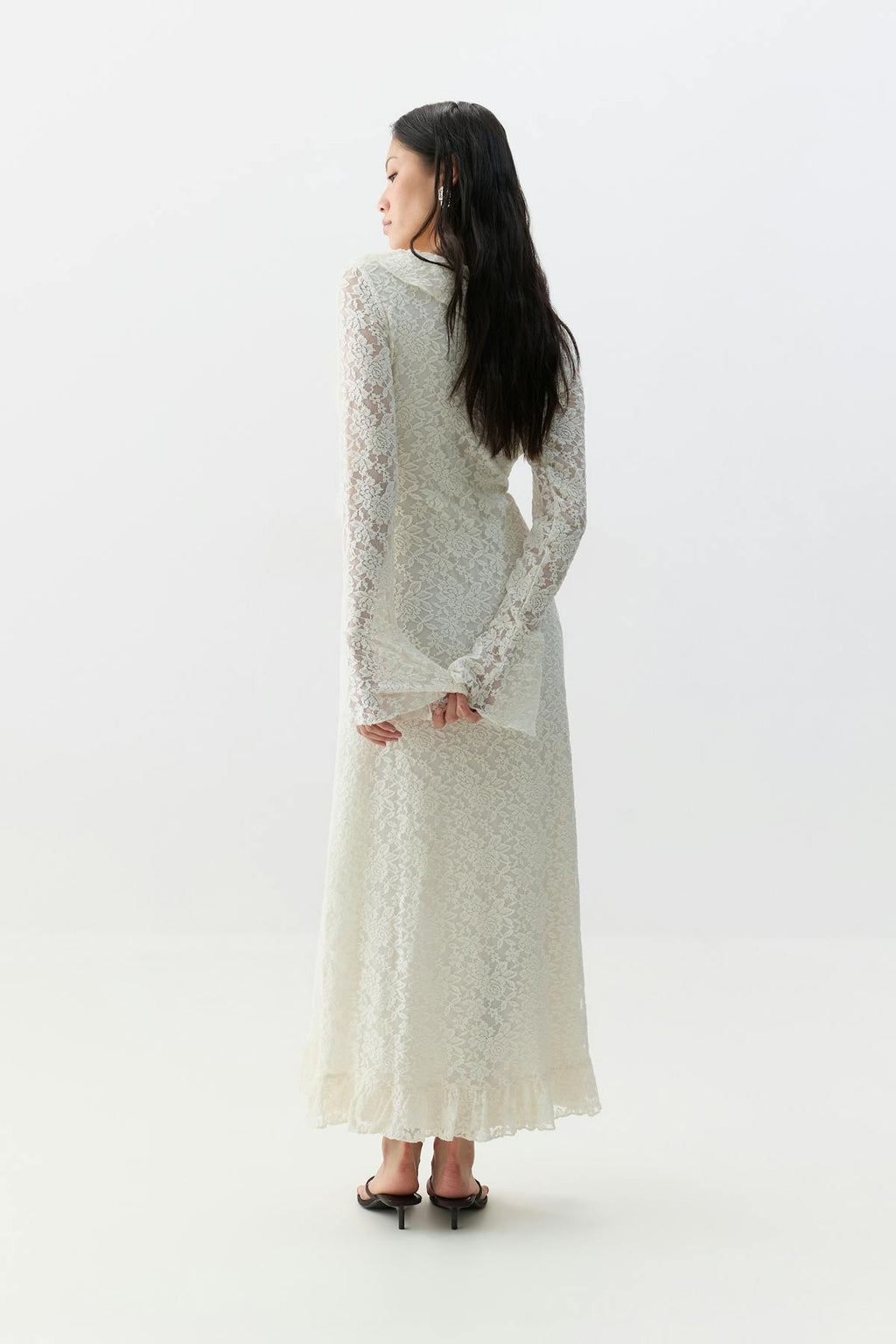 Frill maxi dress
