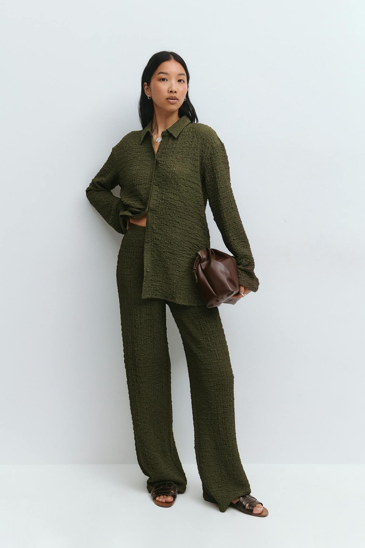 Textured trousers