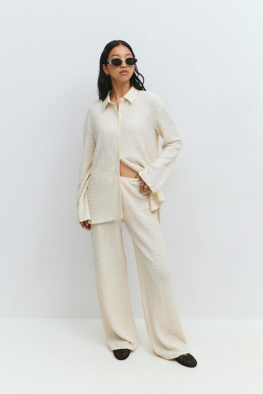 Textured trousers