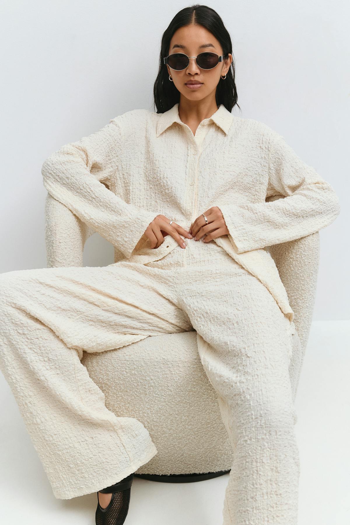 Textured trousers