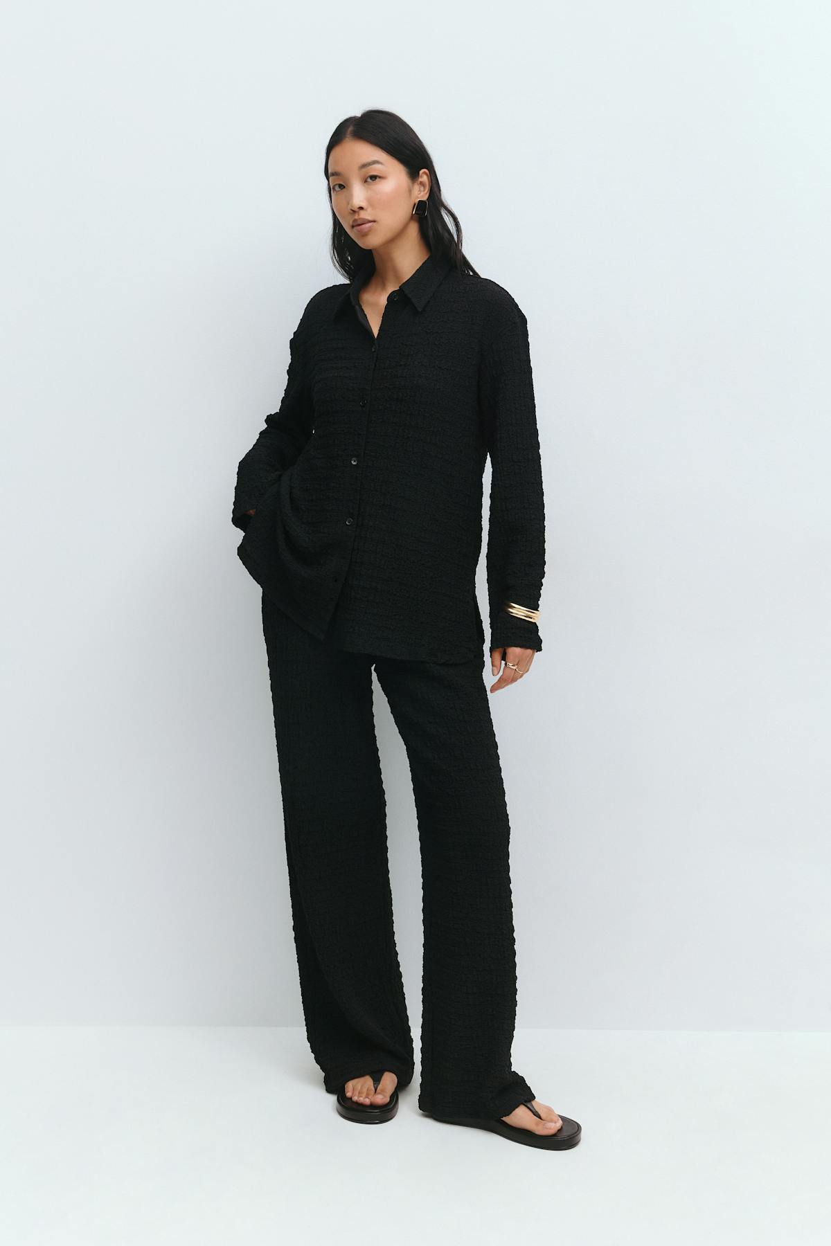 Textured trousers