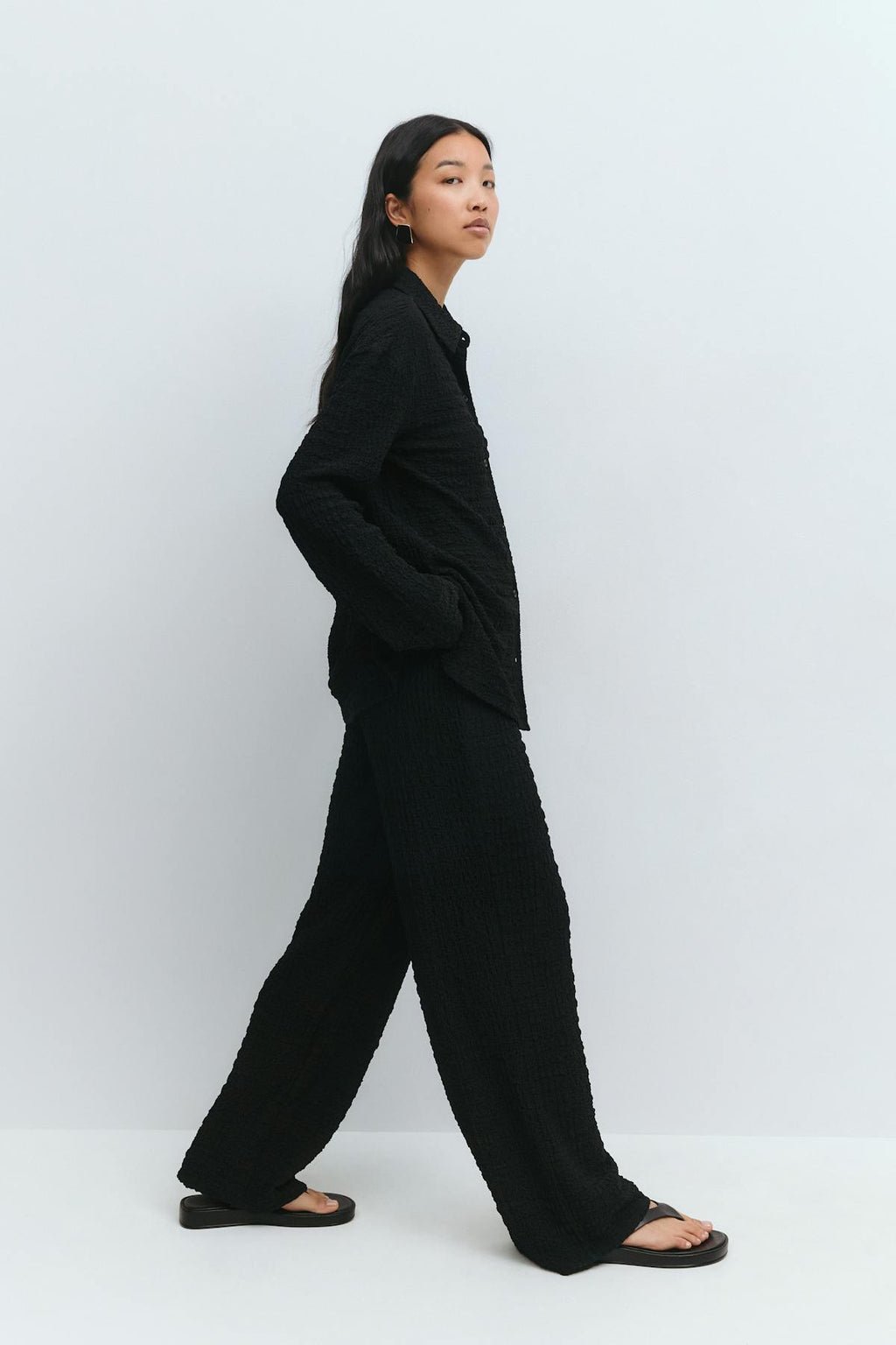 Textured trousers