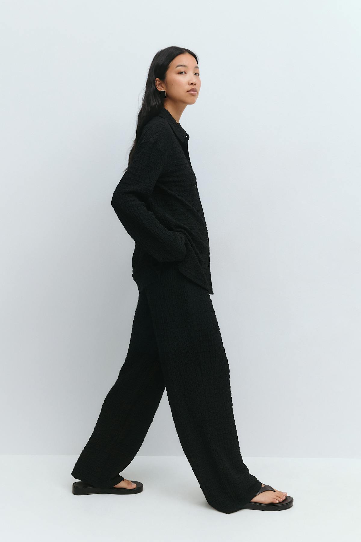 Textured trousers