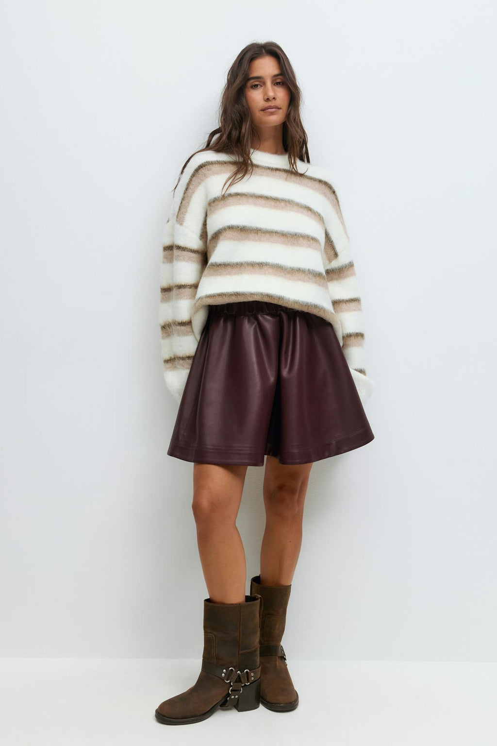 Pu mini skirt