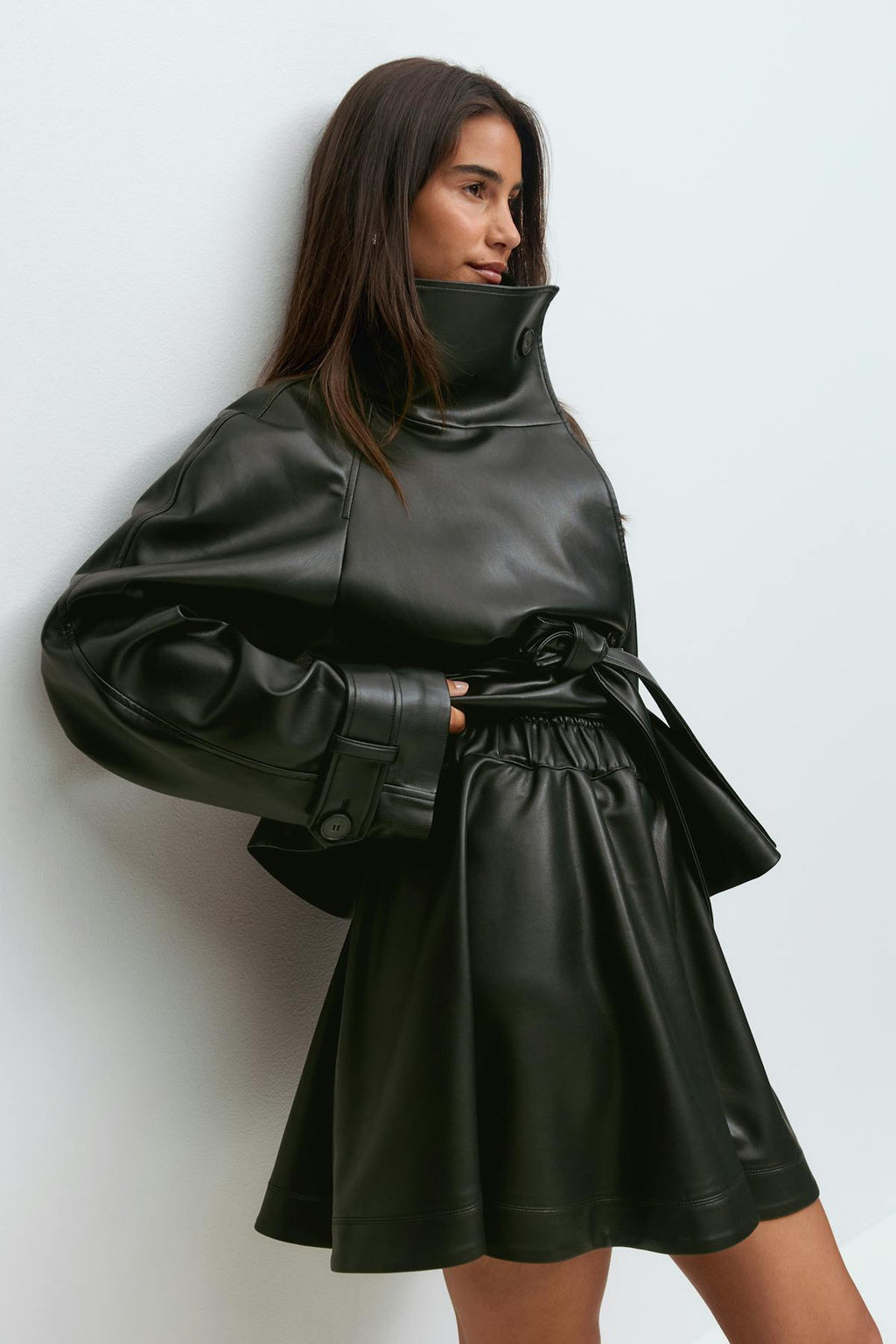 Pu mini skirt