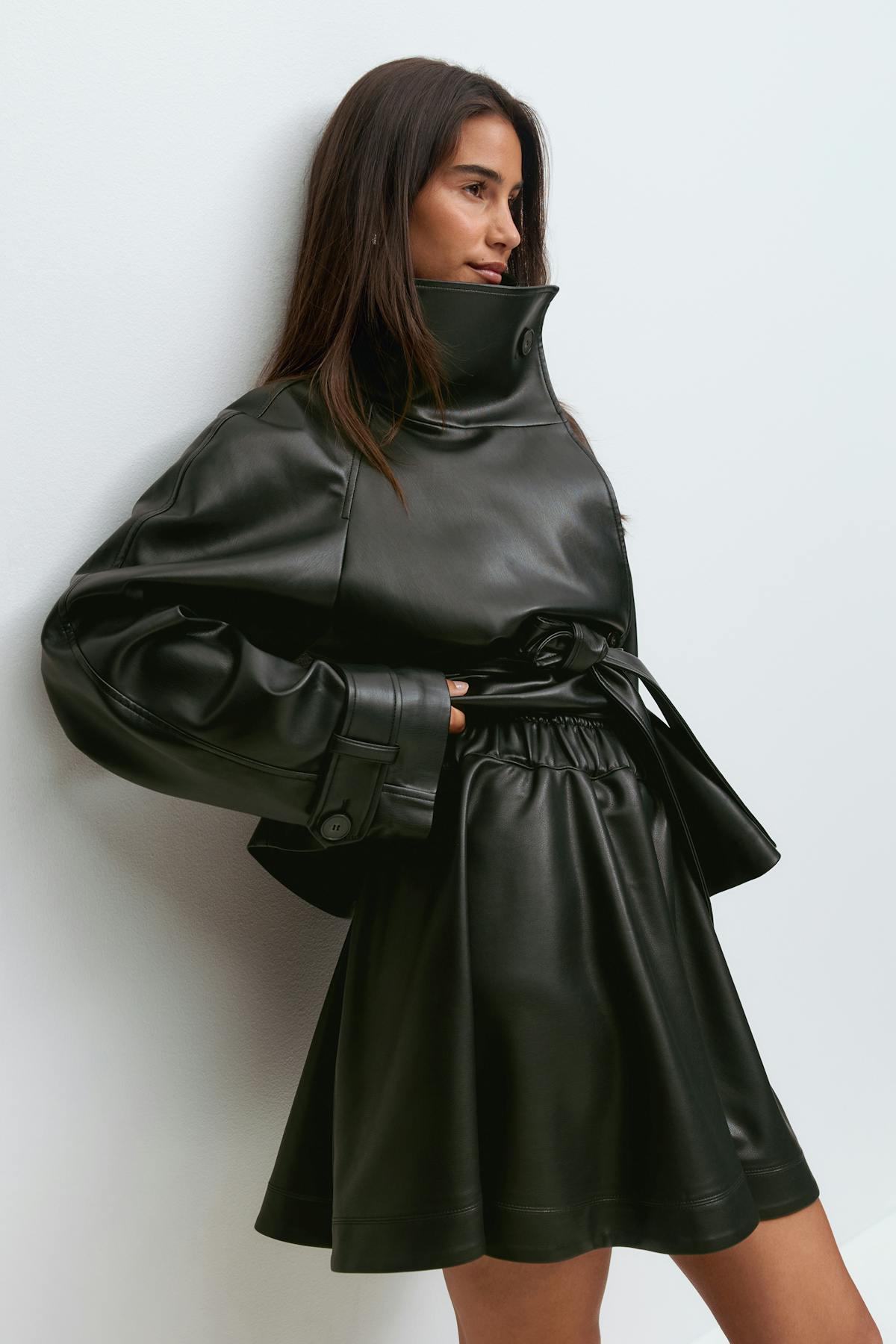 Pu mini skirt