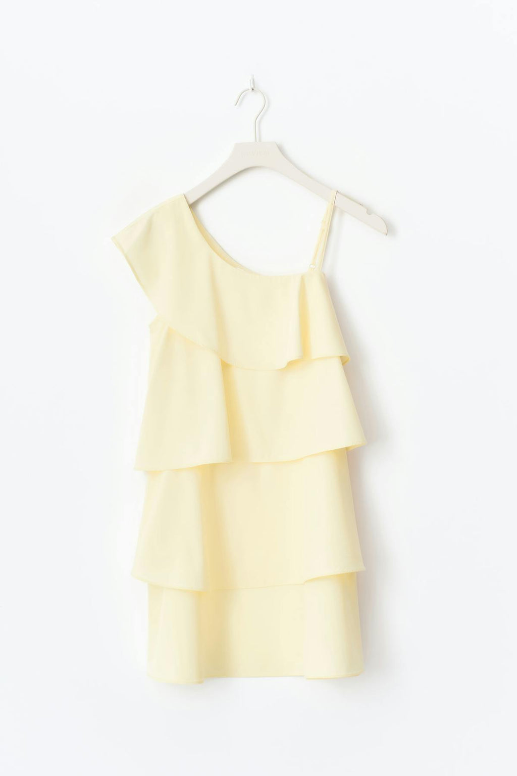 Y one shoulder frill dress