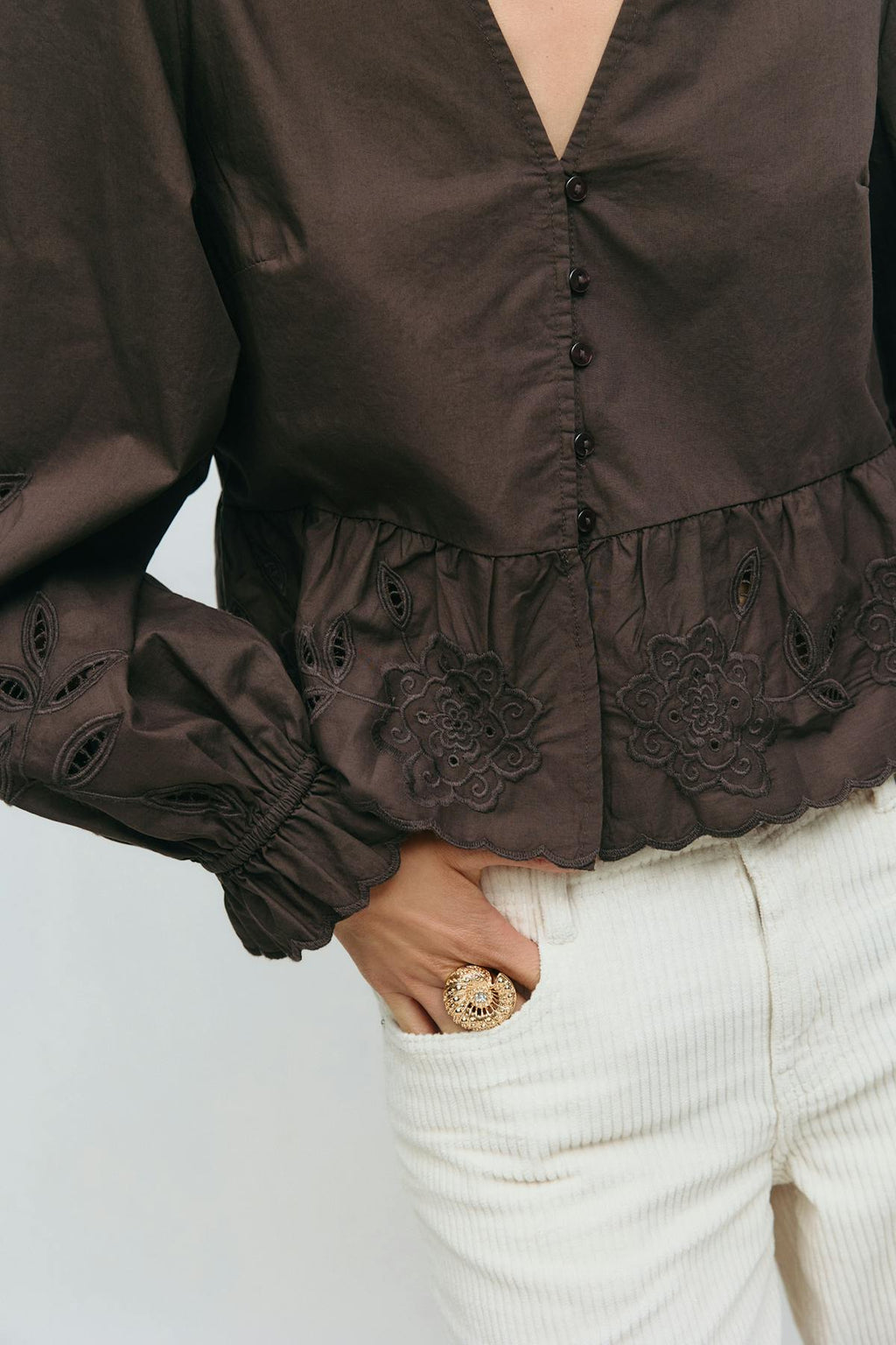Lacing blouse
