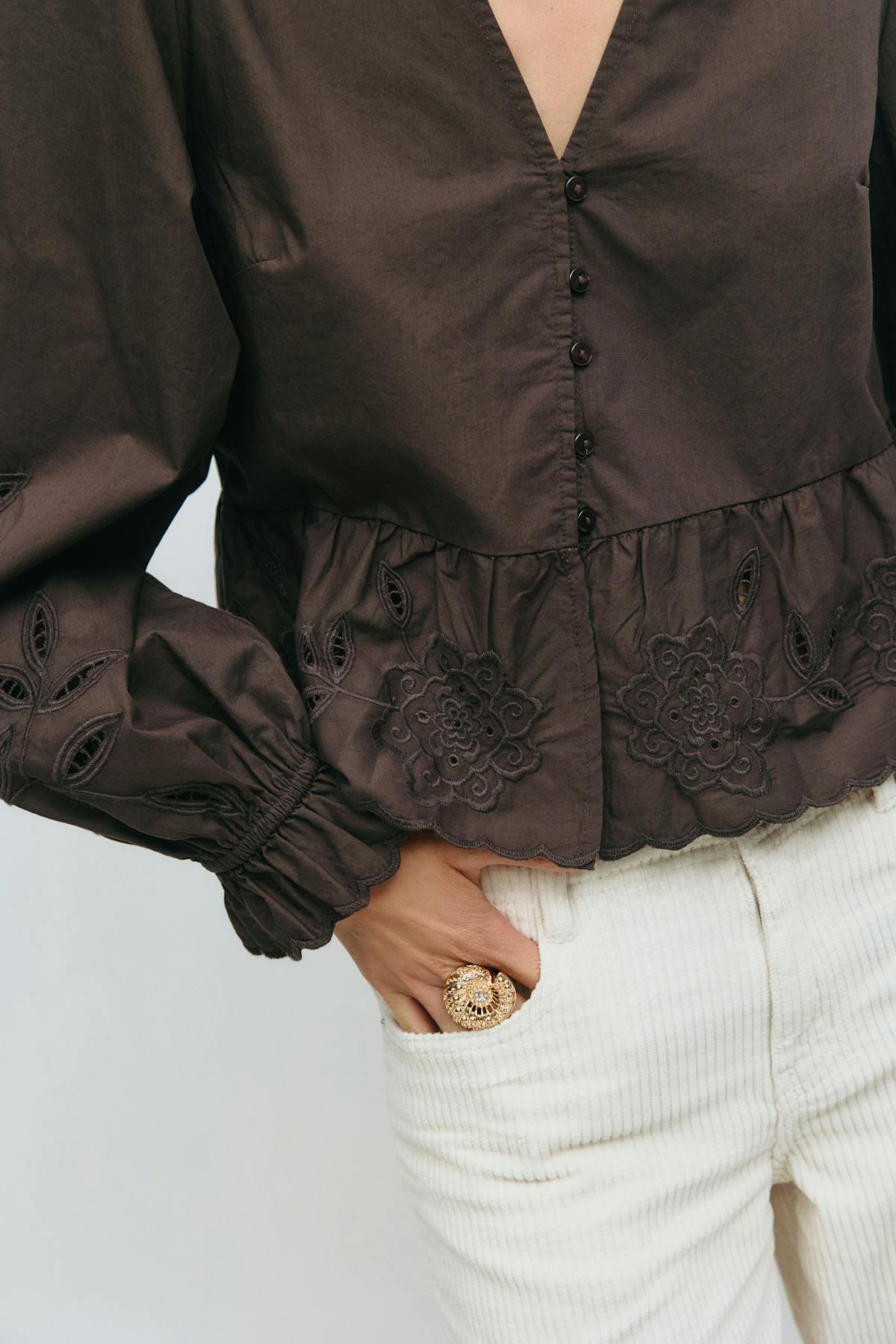 Lacing blouse