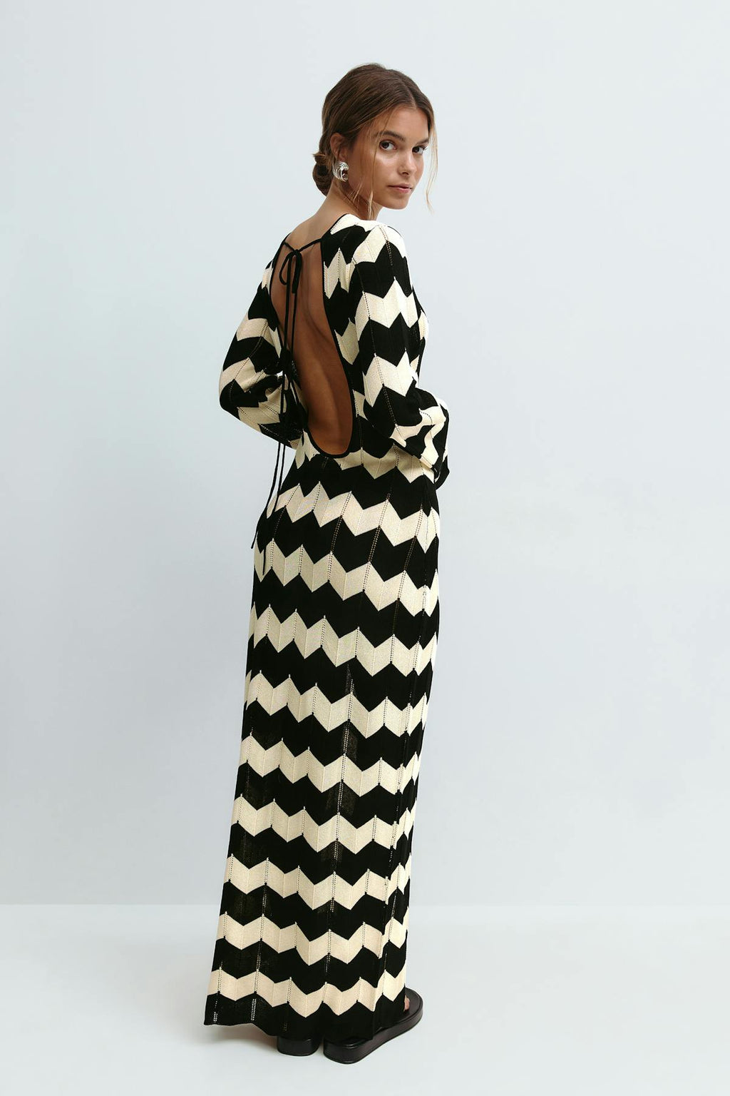 Knitted flowy maxi dress