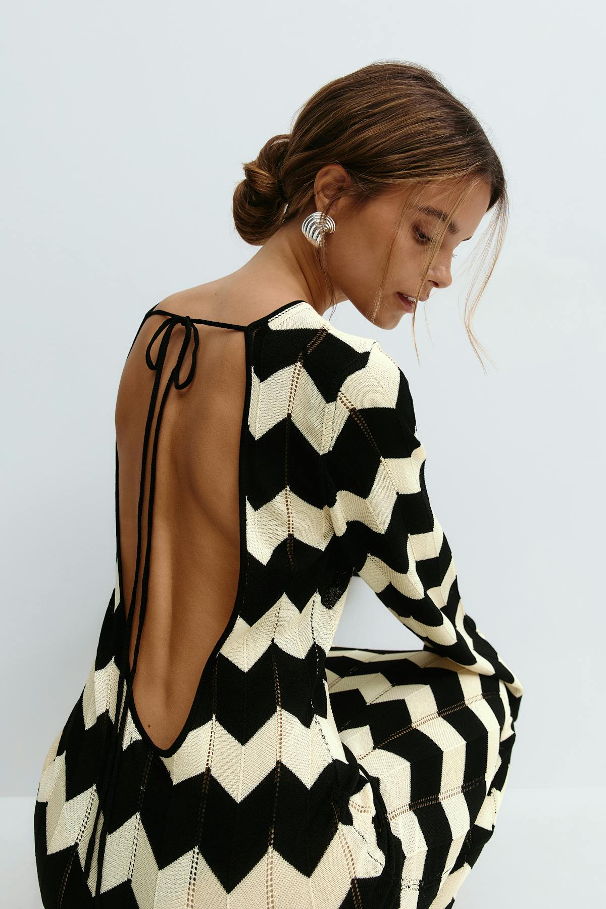 Knitted flowy maxi dress