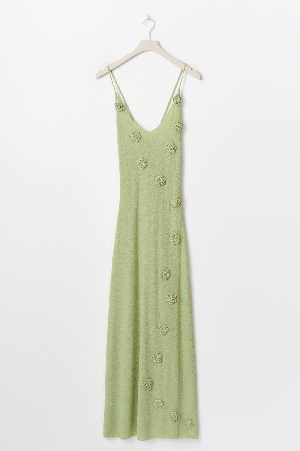 Knit flower maxi dress