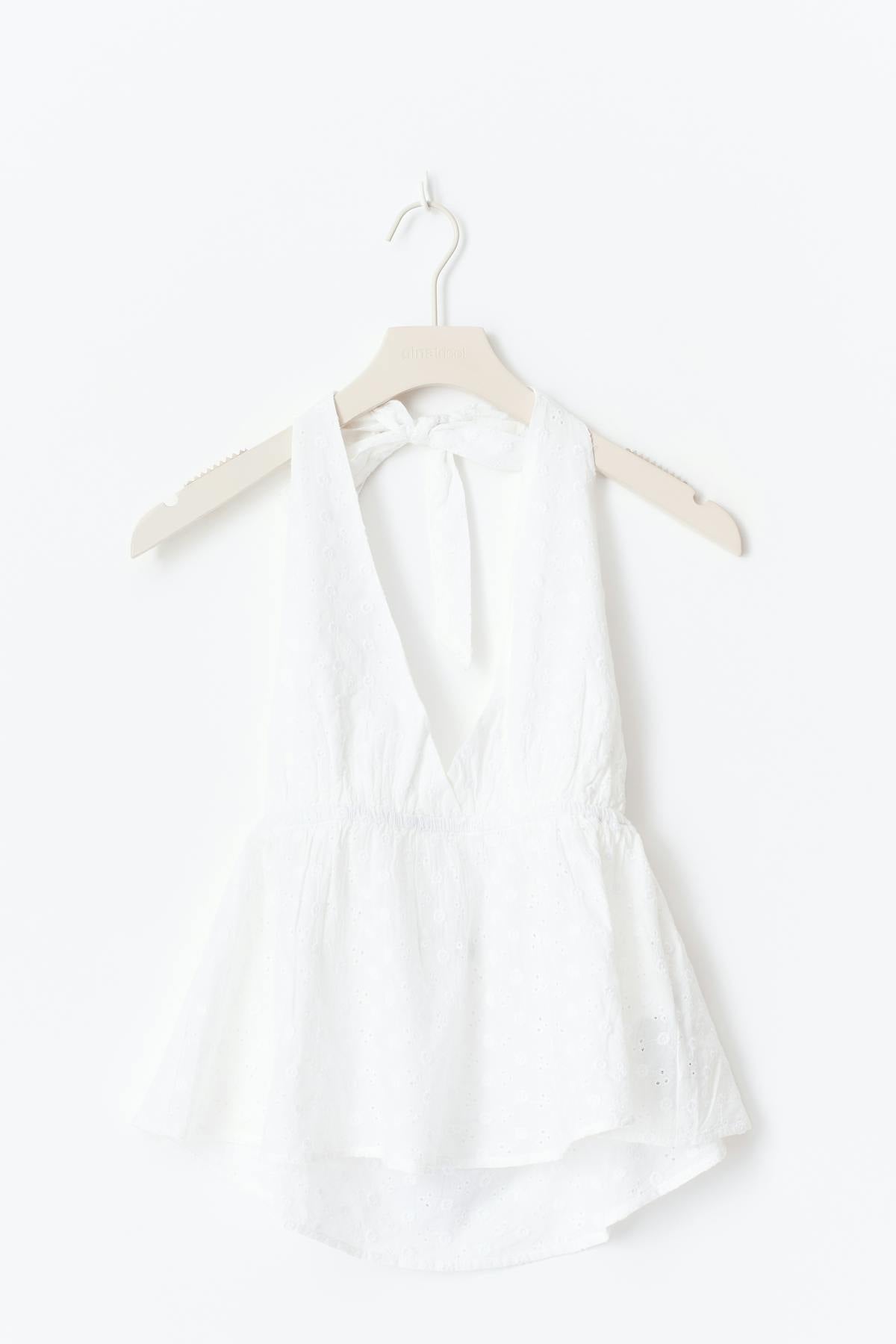Halterneck anglaise top