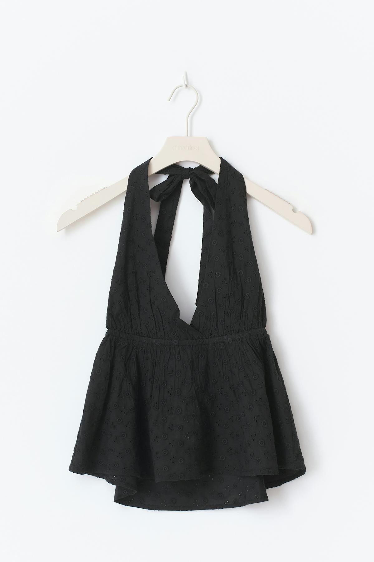 Halterneck anglaise top