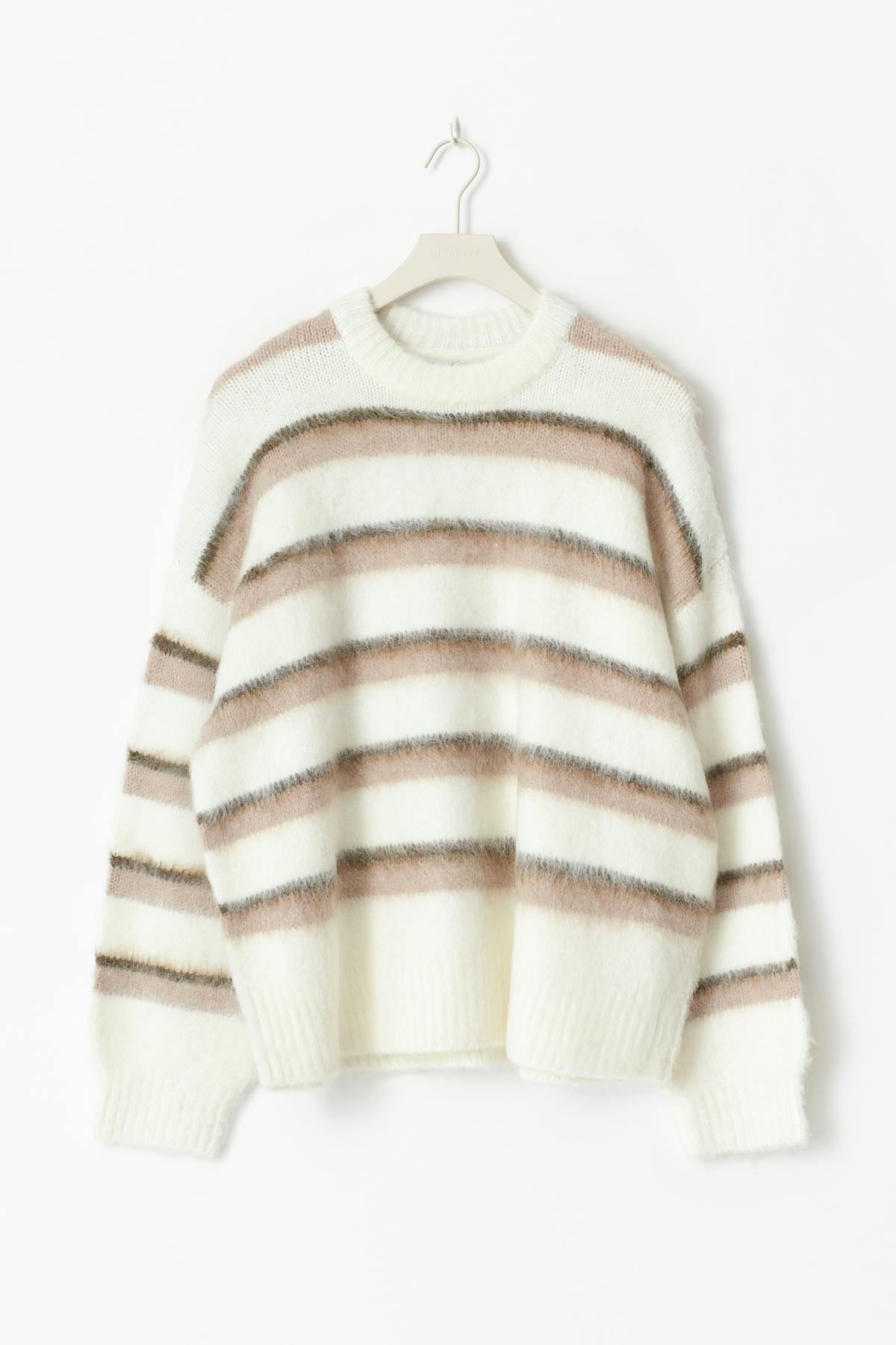 Stripe chunky knitted sweater