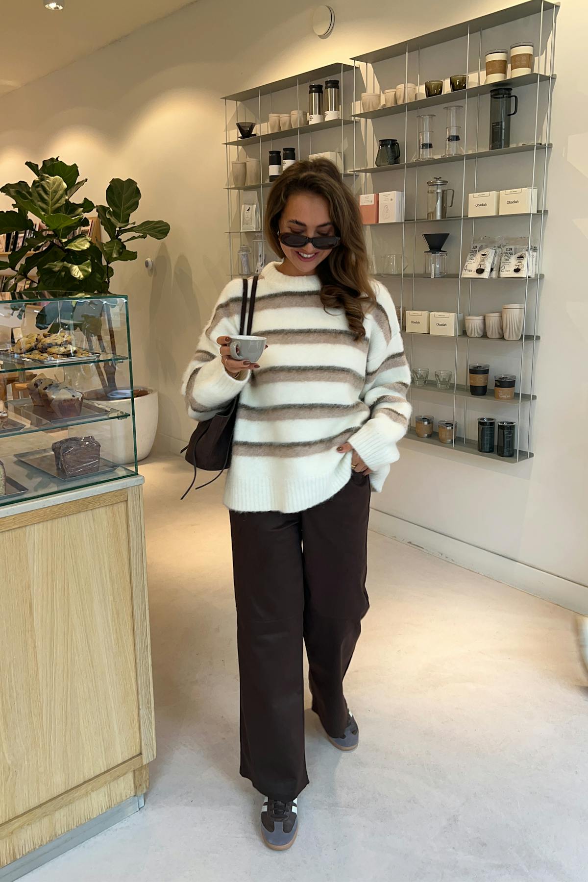 Stripe chunky knitted sweater