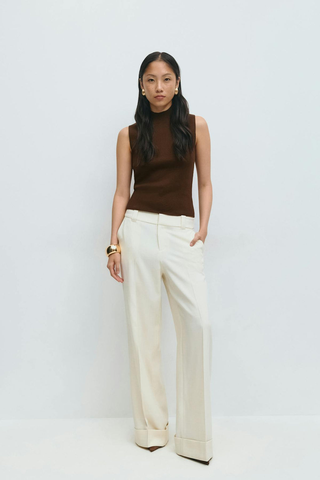 Turtleneck knitted top
