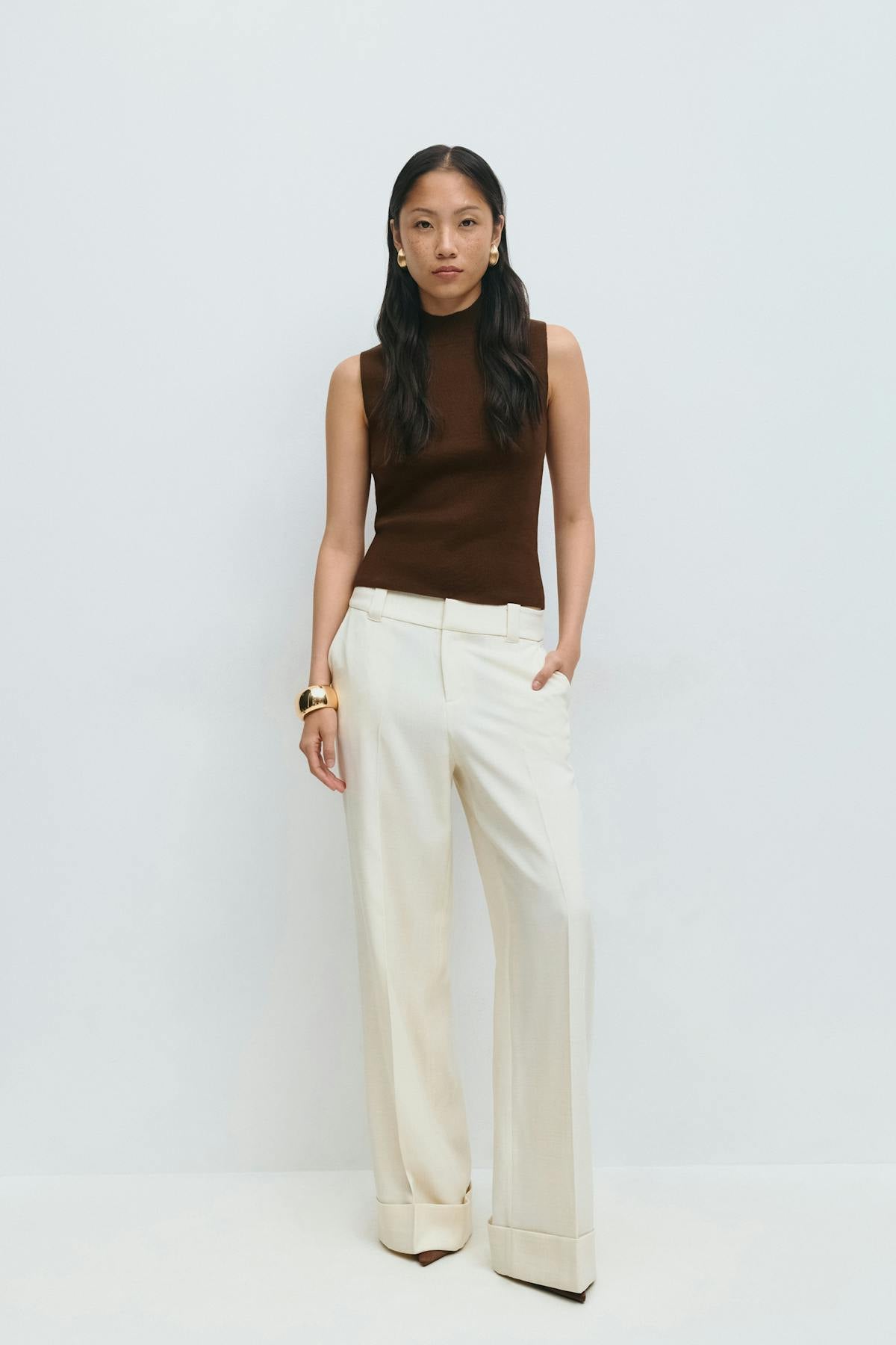 Turtleneck knitted top