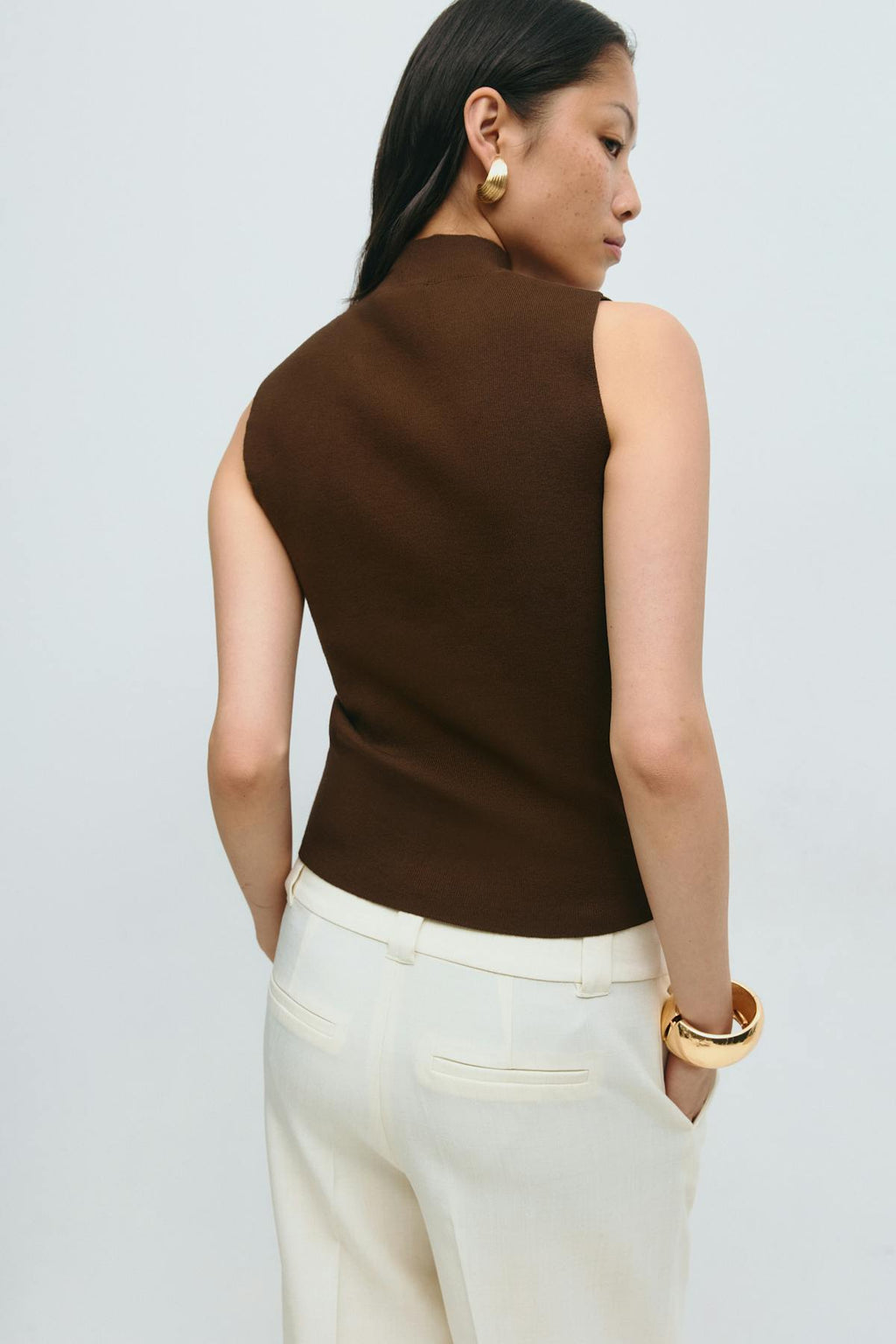 Turtleneck knitted top