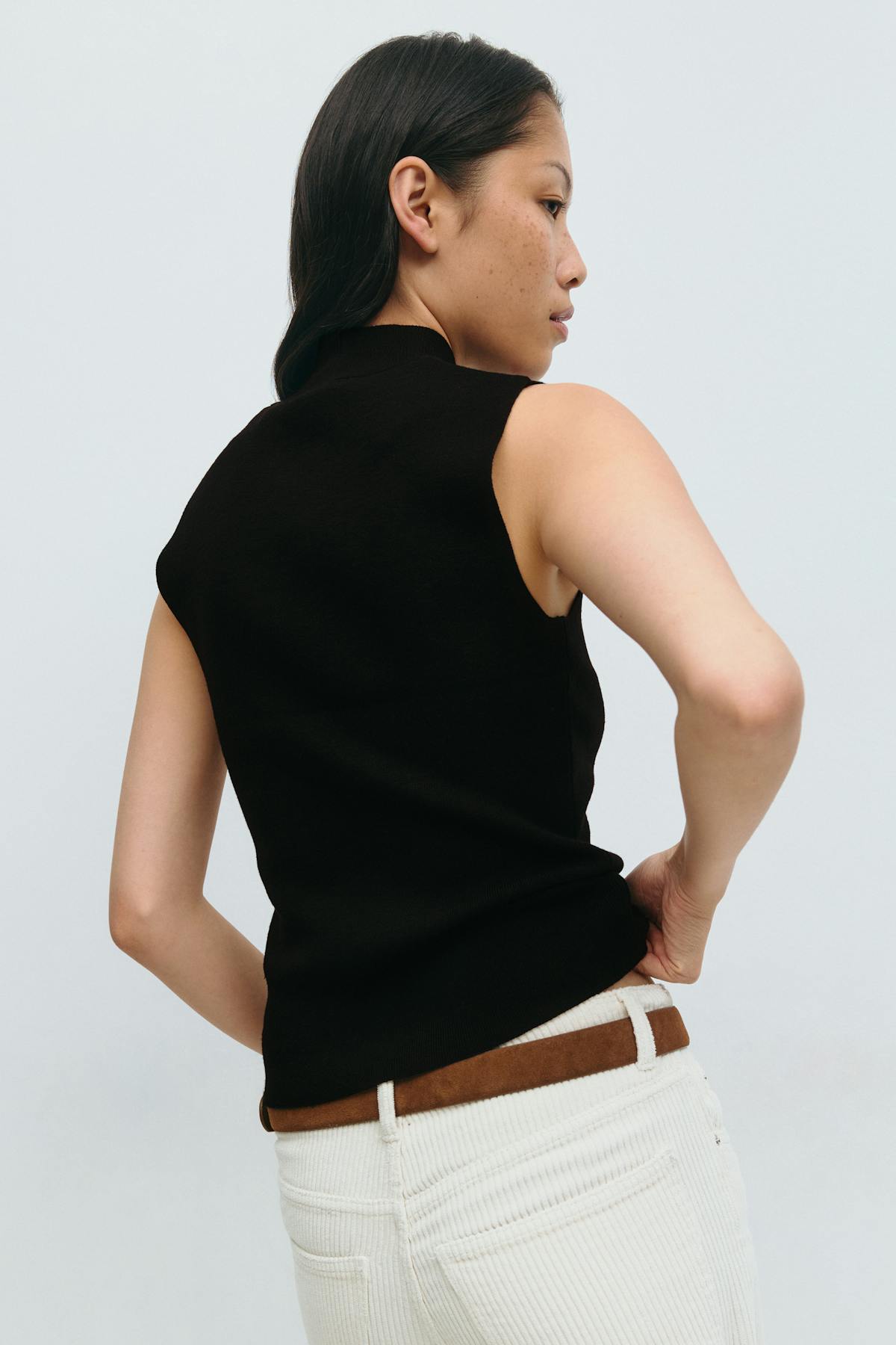 Turtleneck knitted top