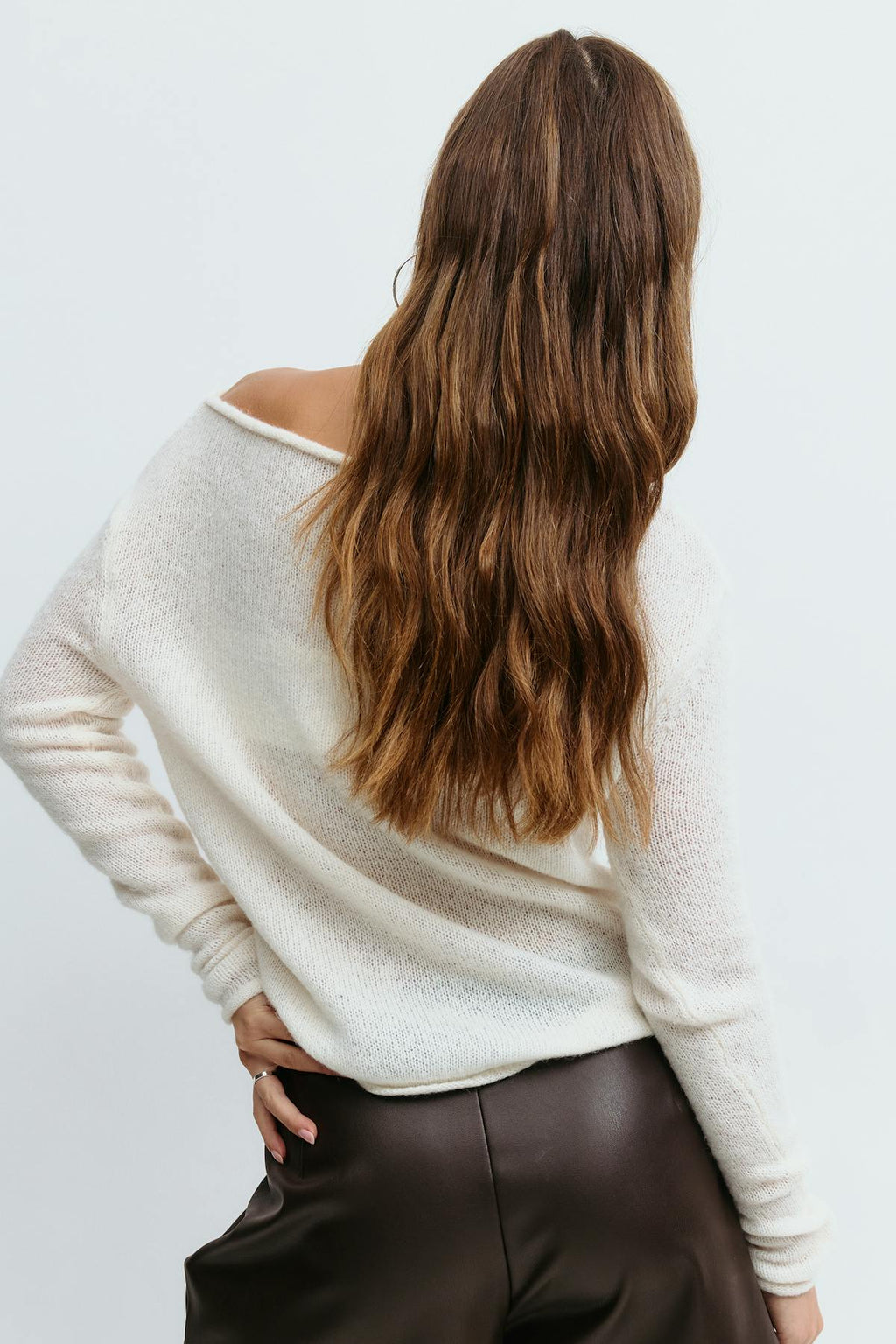 Knitted boatneck top