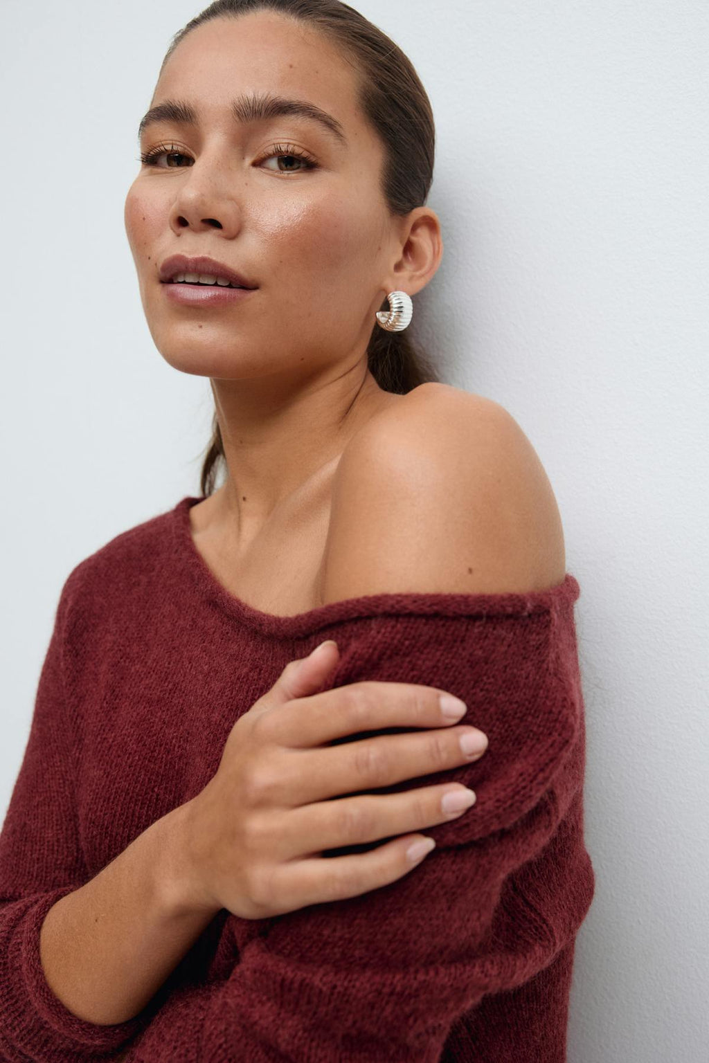 Knitted boatneck top