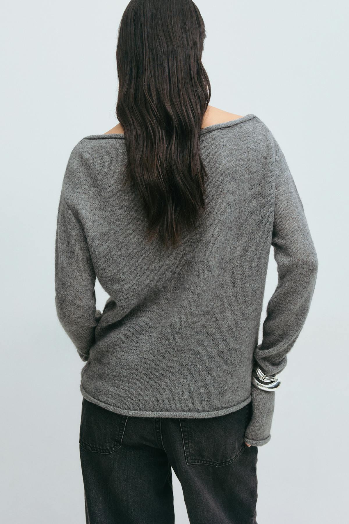 Knitted boatneck top