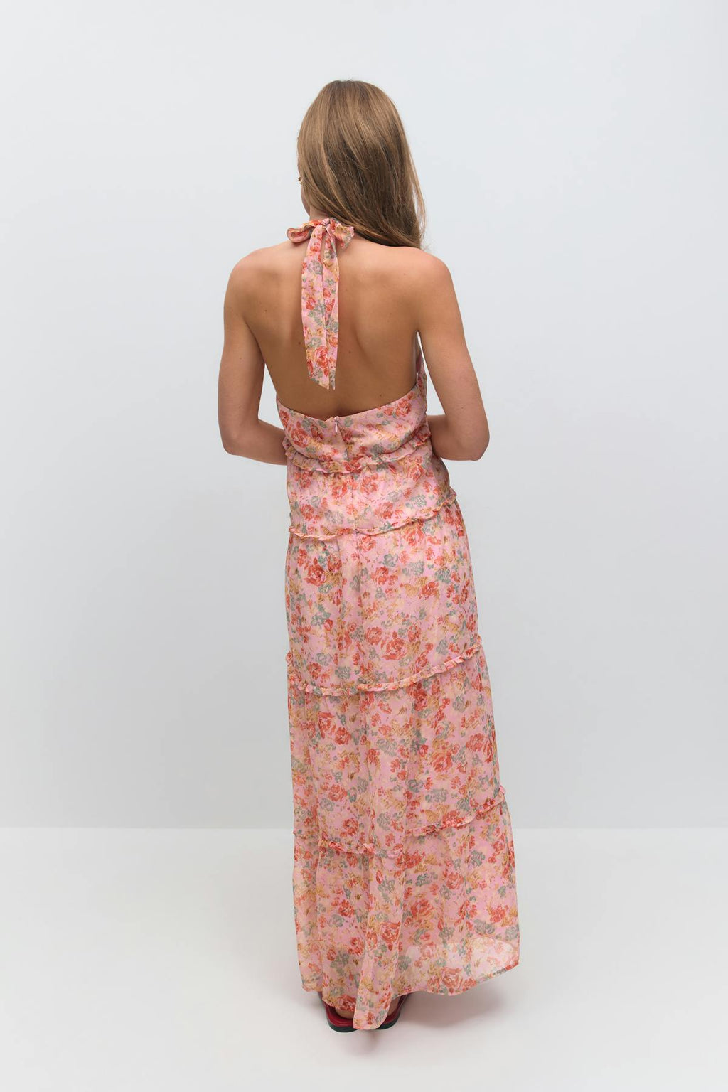 Halterneck maxi dress