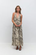 Halterneck maxi dress