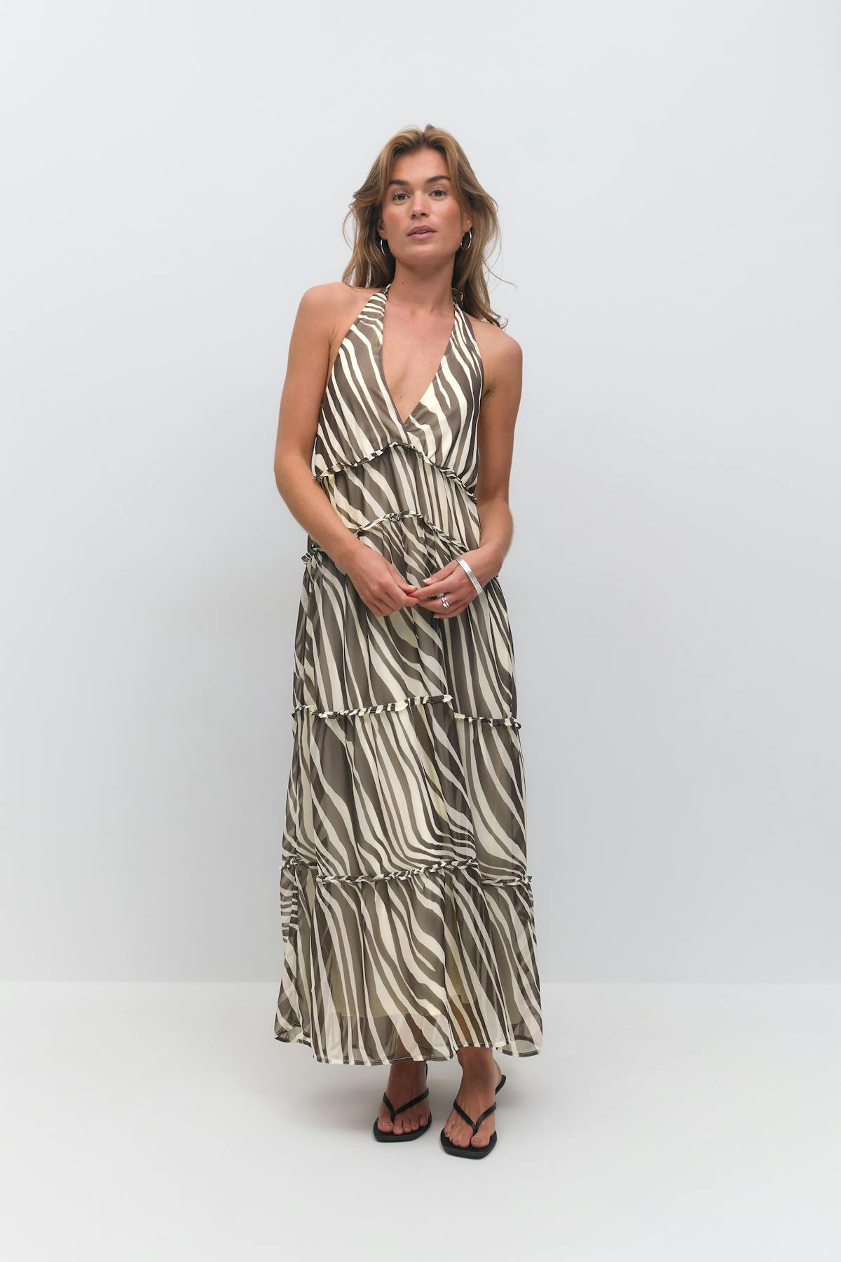 Halterneck maxi dress