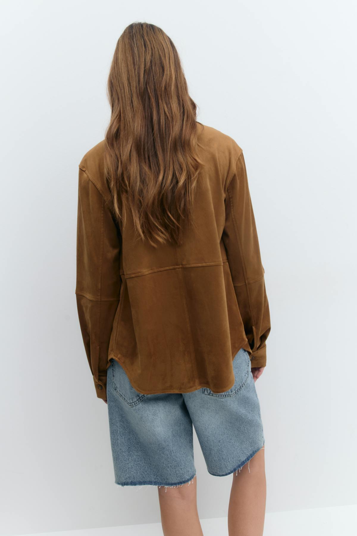 Faux suede shirt
