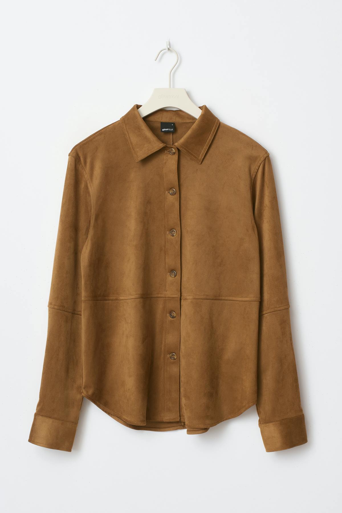Faux suede shirt