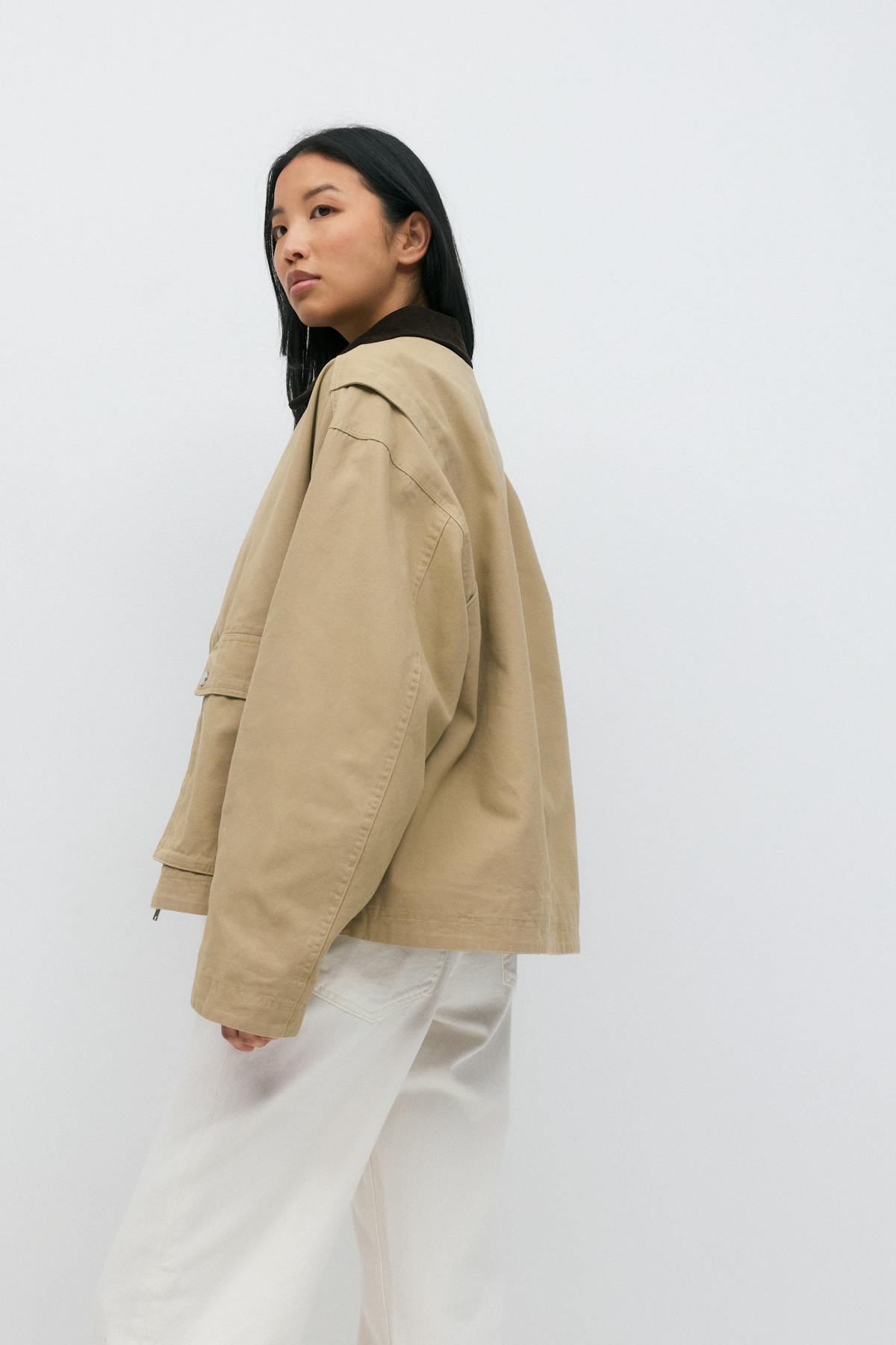 Short cargo jacket