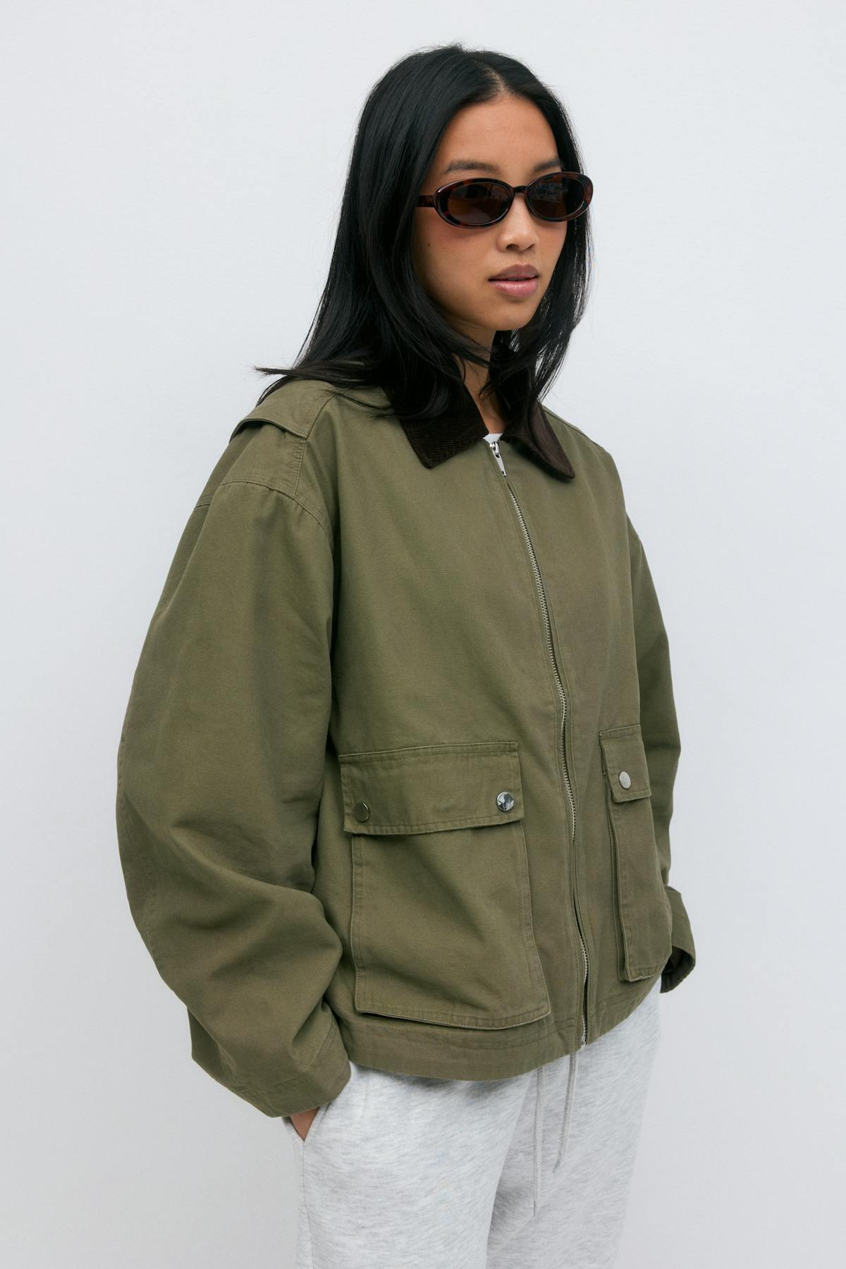 Short cargo jacket