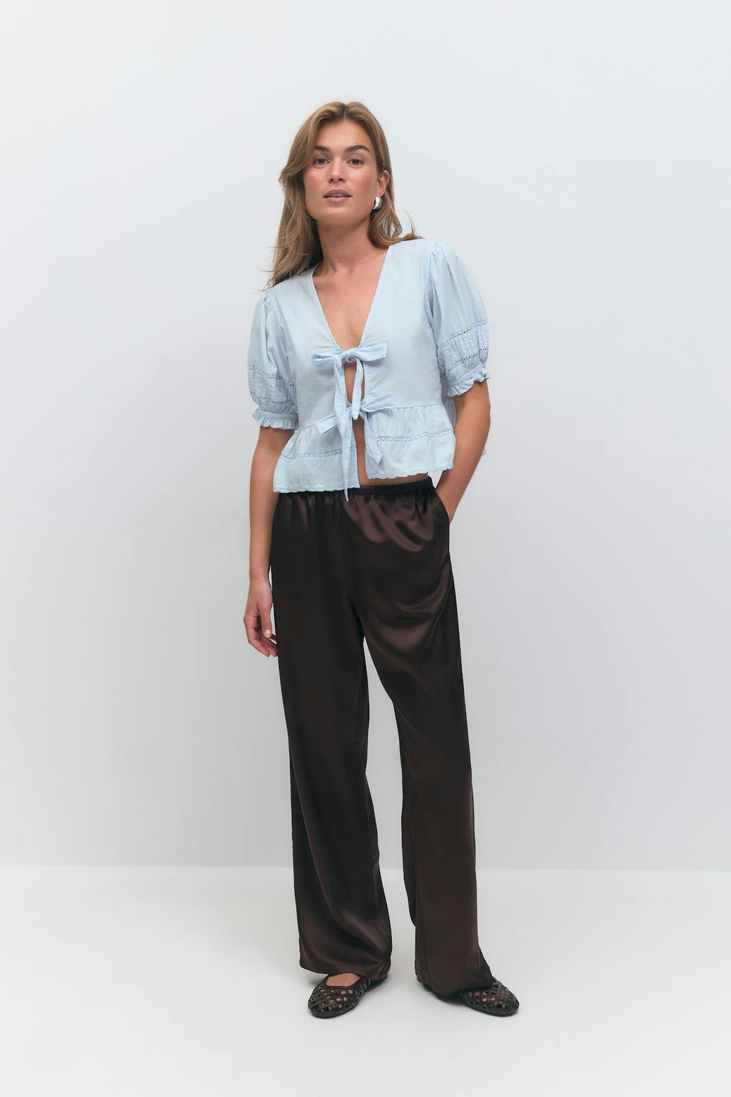 Tie blouse