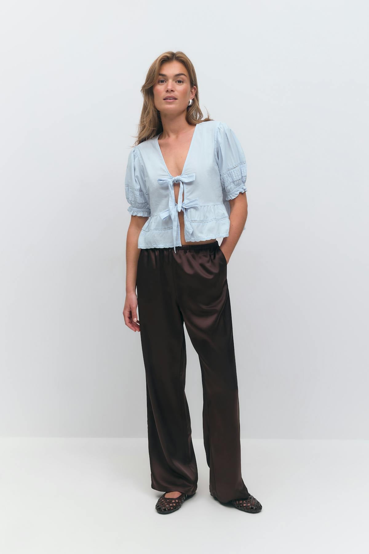 Tie blouse