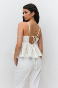 Halterneck anglaise top