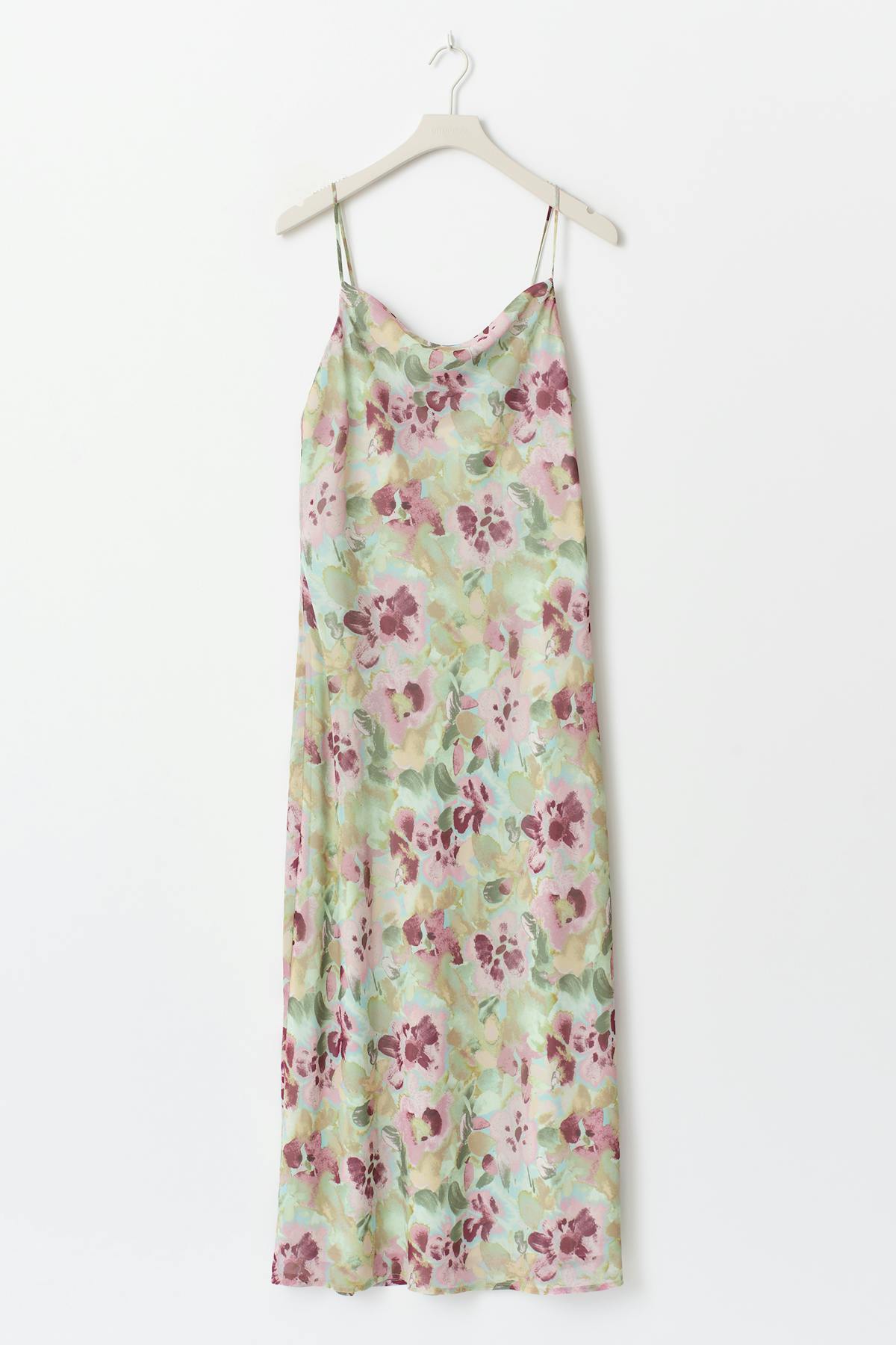 Chiffon cowl neck dress