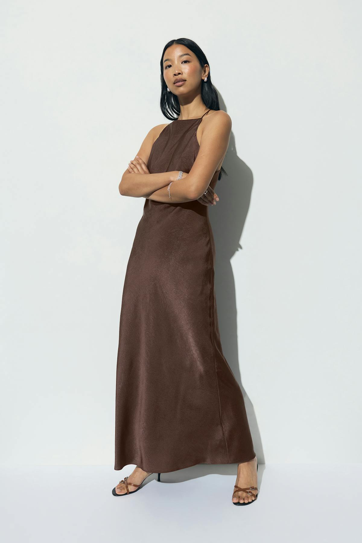 Crinkle maxi dress
