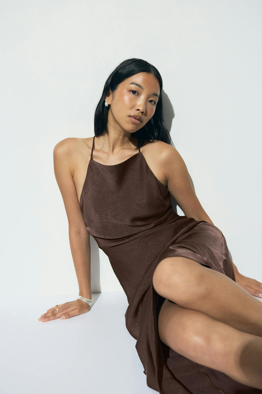 Crinkle maxi dress