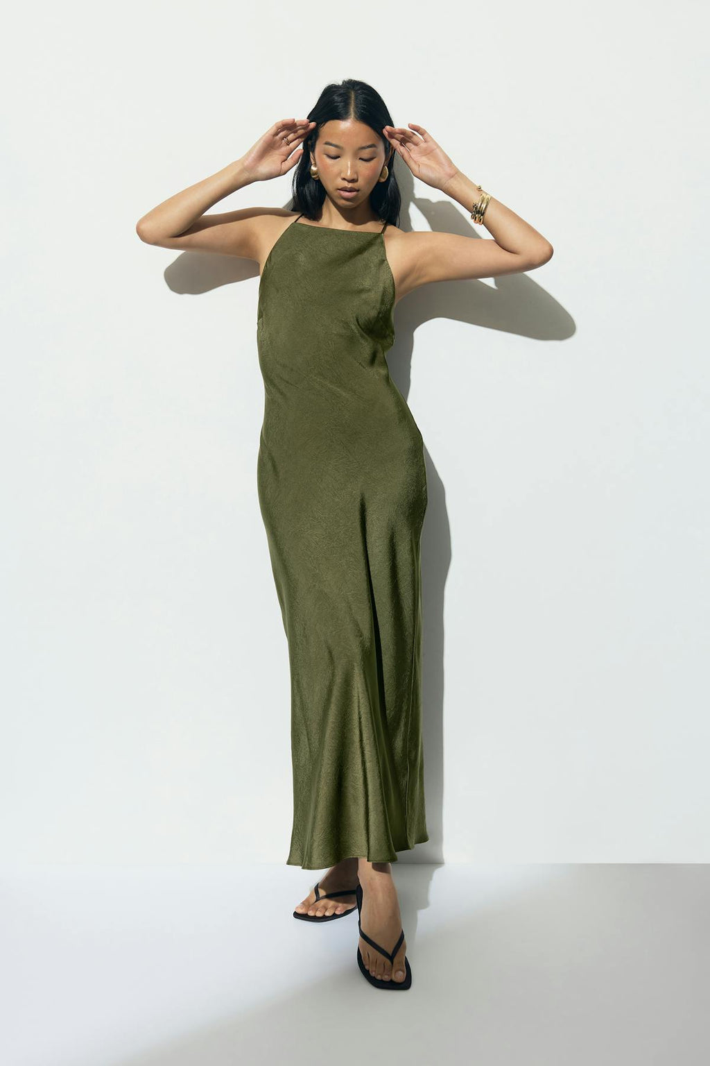Crinkle maxi dress