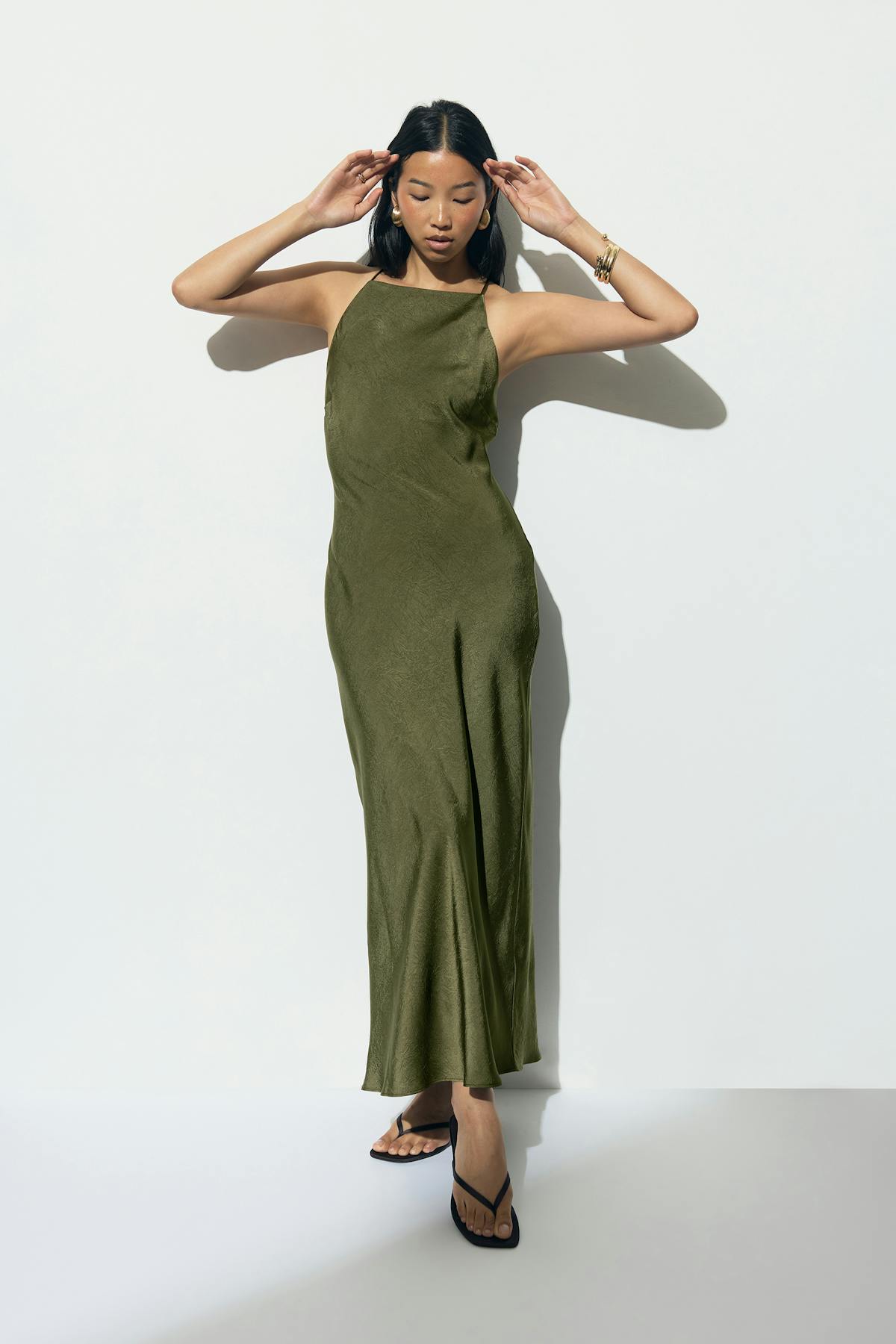 Crinkle maxi dress
