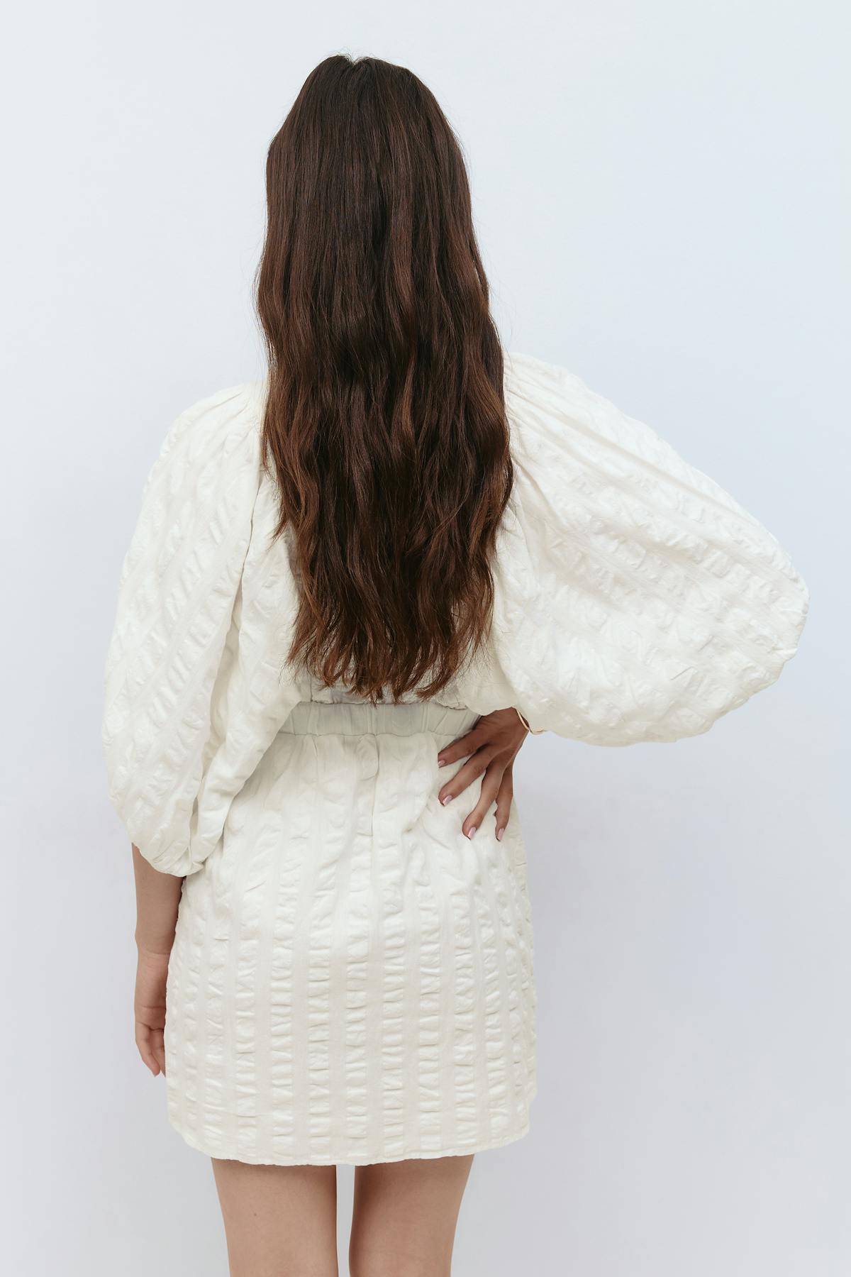 Puff sleeve mini dress