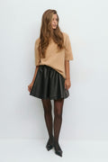 Funnel neck knitted top