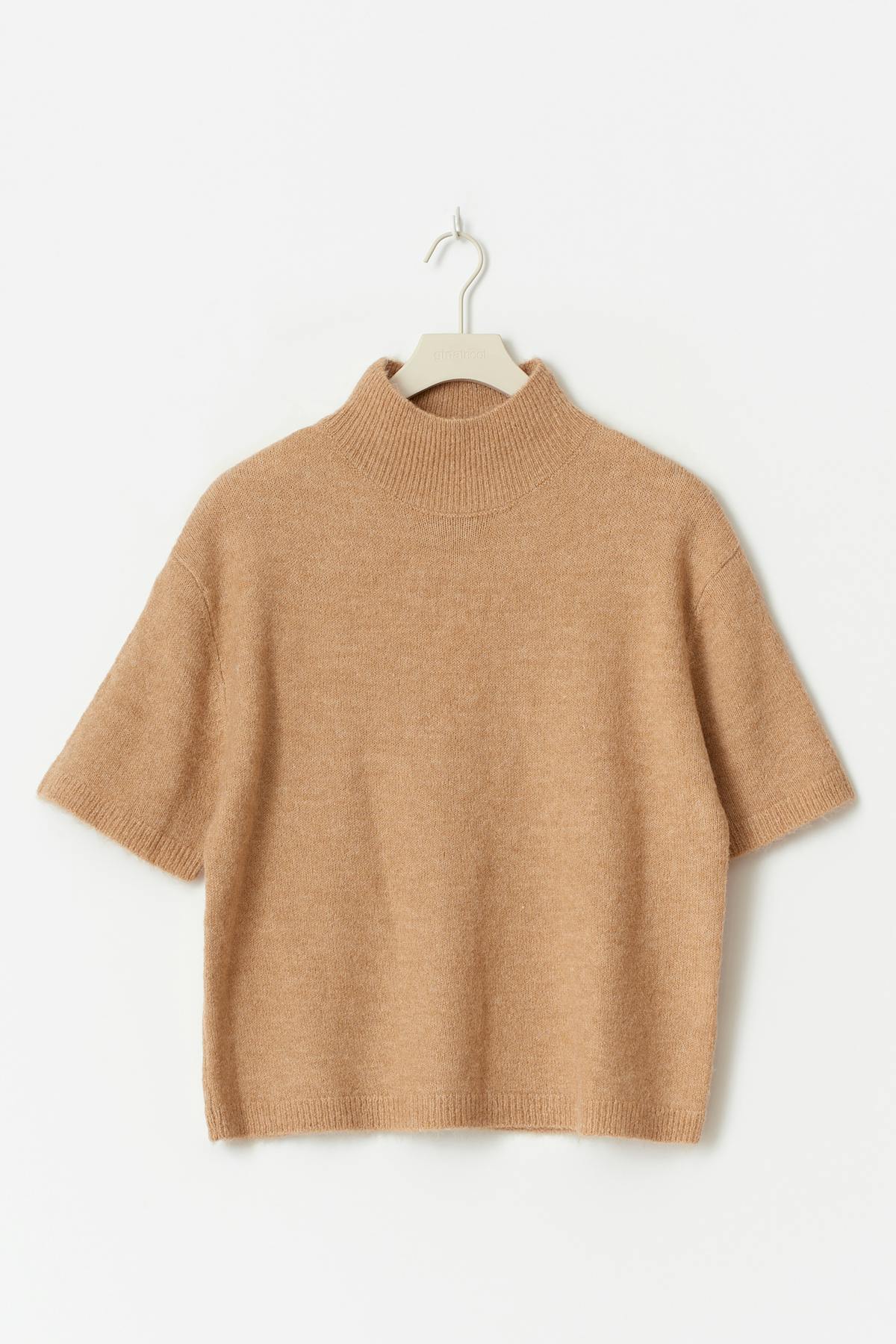 Funnel neck knitted top