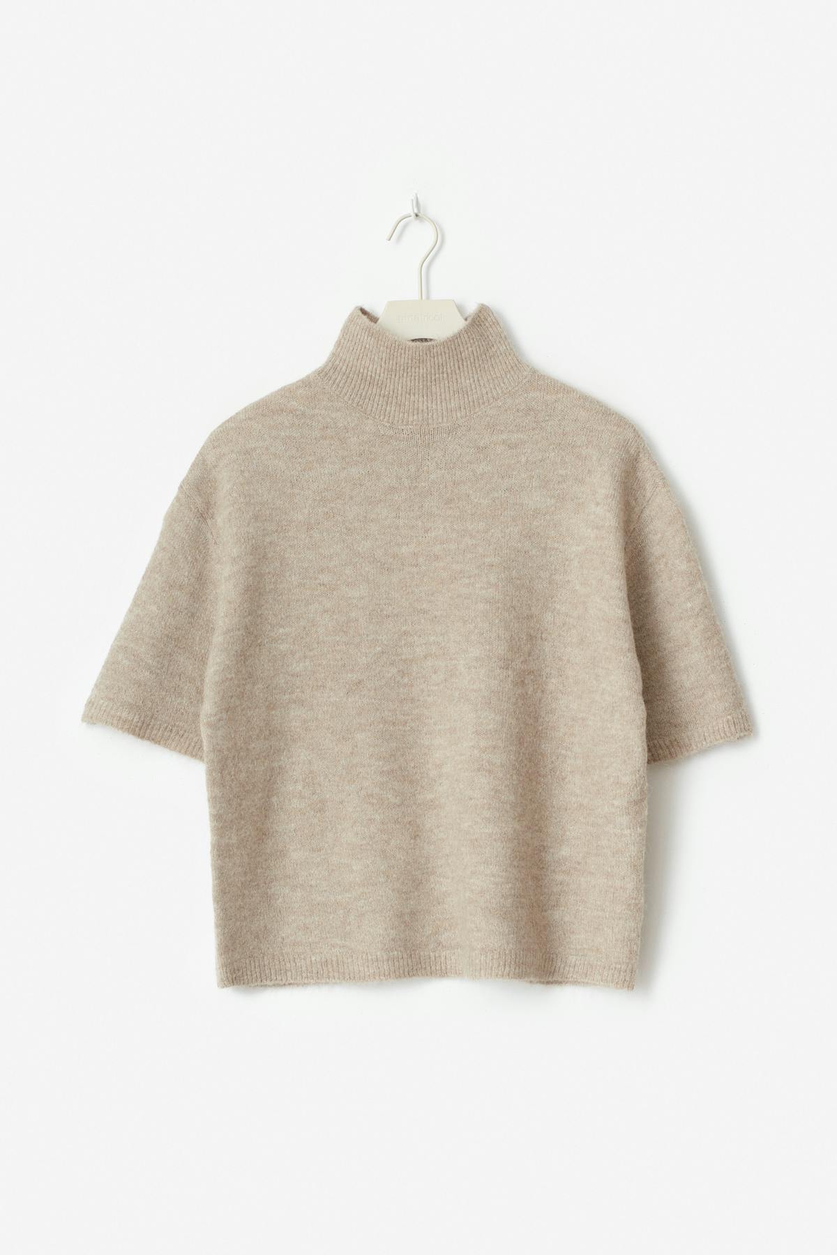 Funnel neck knitted top