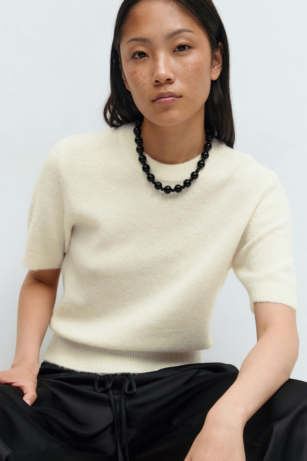Alpaca blend knitted top