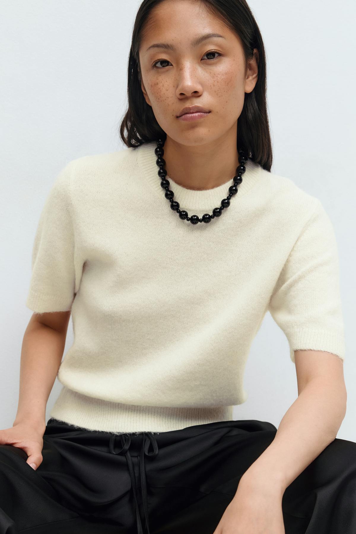 Alpaca blend knitted top
