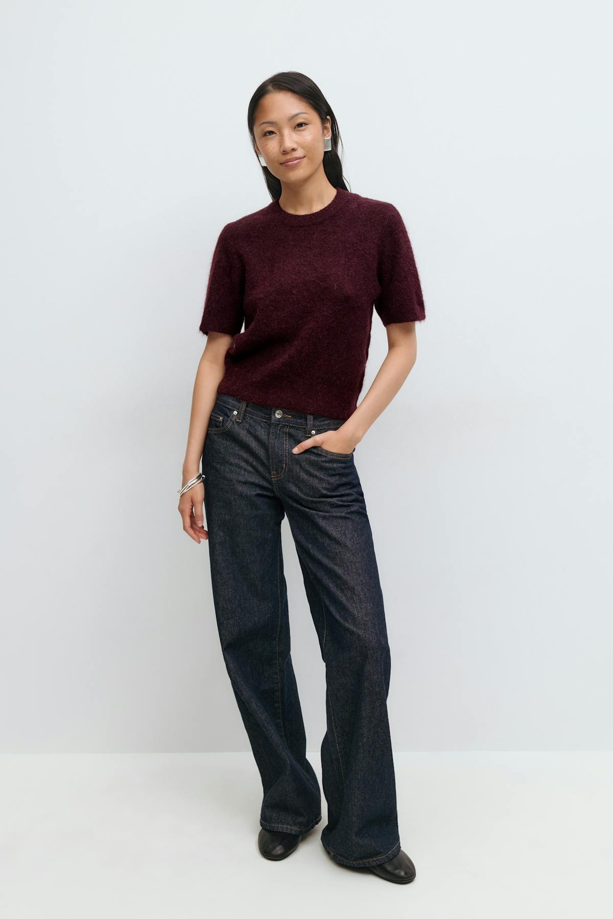 Alpaca blend knitted top